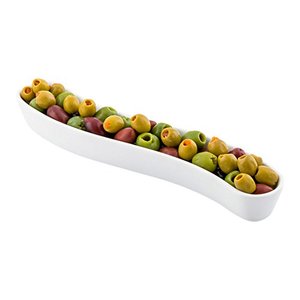Swerve 6 Ounce Olive Plate, 1 Curved Olive Tray